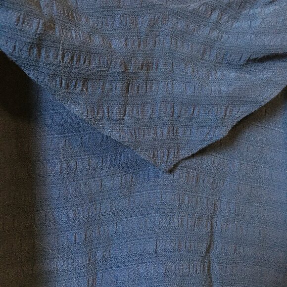 RW&CO. Navy Blue Off Shoulder Tasseled Rayon Beach House Tank Top - Picture 8 of 14